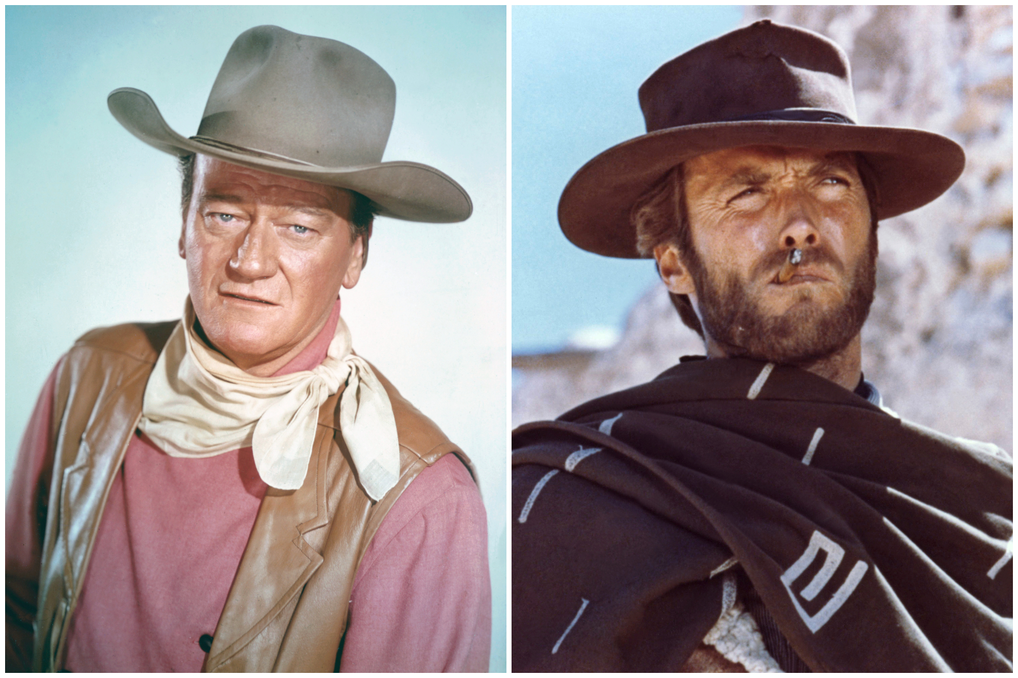 John Wayne and Clint Eastwood