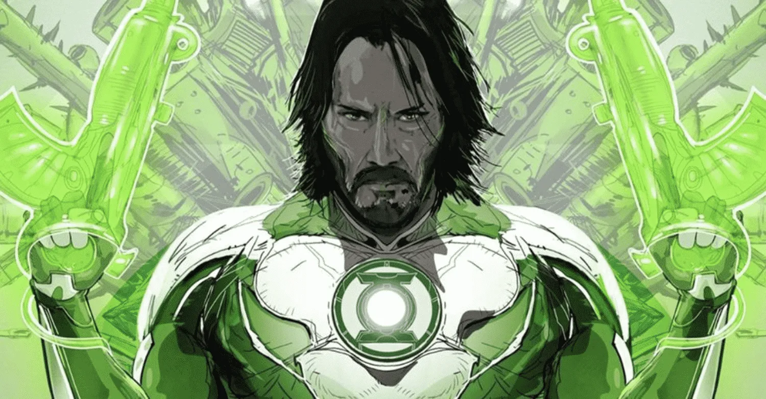 Keanu Reeves as Green Lantern by mjhiblenart
