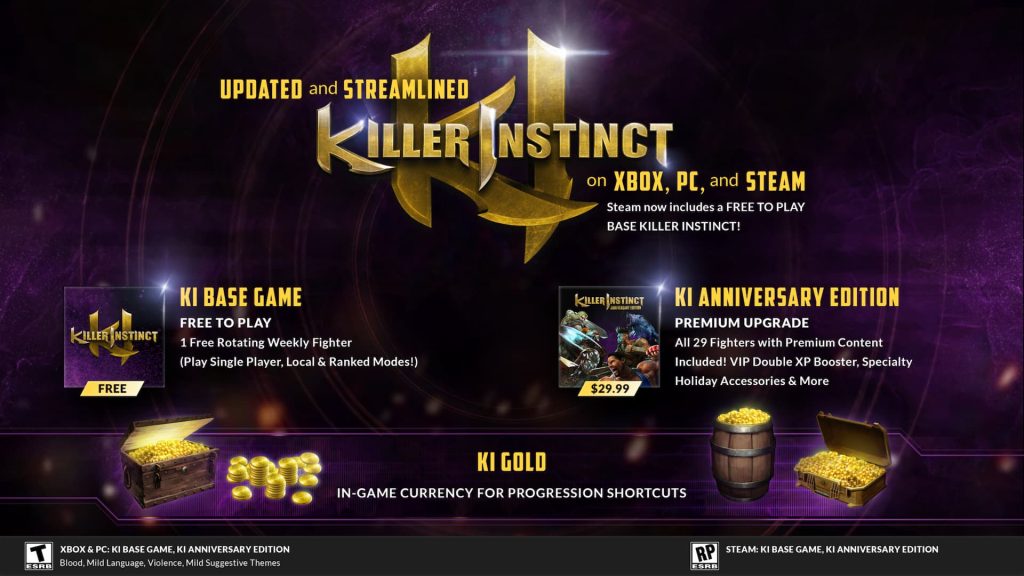 Killer Instinct is going free to play and getting a new Anniversary Edition to celebrate its 10th anniversary.
