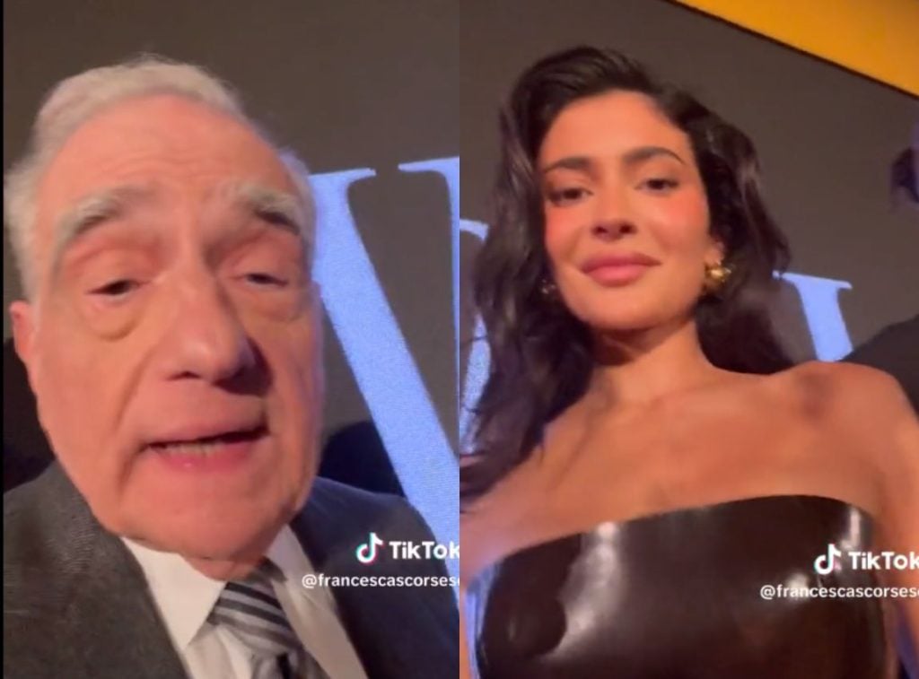 Martin Scorsese and Kylie Jenner in a still from the TikTok 