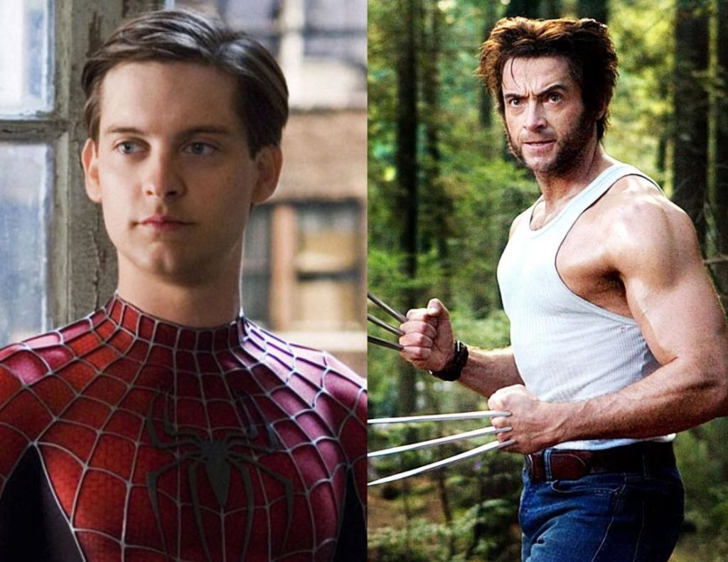 Tobey Maguire's Spider-Man (L); Hugh Jackman's Wolverine (R)