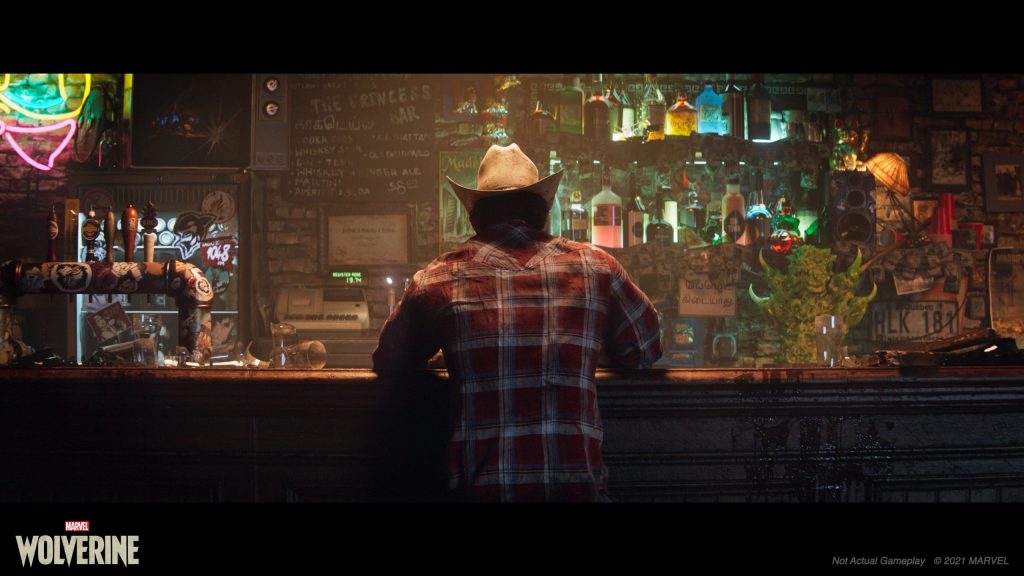 The Announcement trailer for Marvel's Wolverine showed Logan sitting in a bar. 