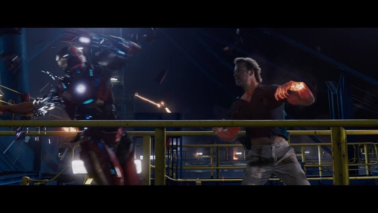 The Iron Man 3 final battle scene