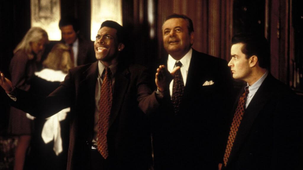 Charlie Sheen, Paul Sorvino, and Chris Tucker in Money Talks (1997)