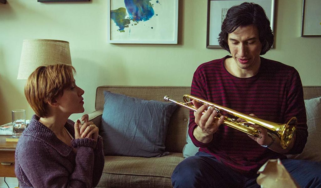 Scarlett Johansson and Adam Driver in a still from Marriage Story 