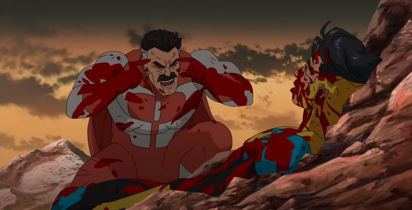 J.K. Simmons voicing Omni-Man in a still from Invincible