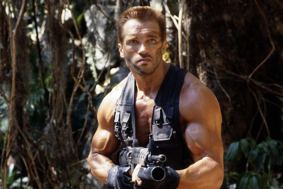 Arnold Schwarzenegger in a still from Predator