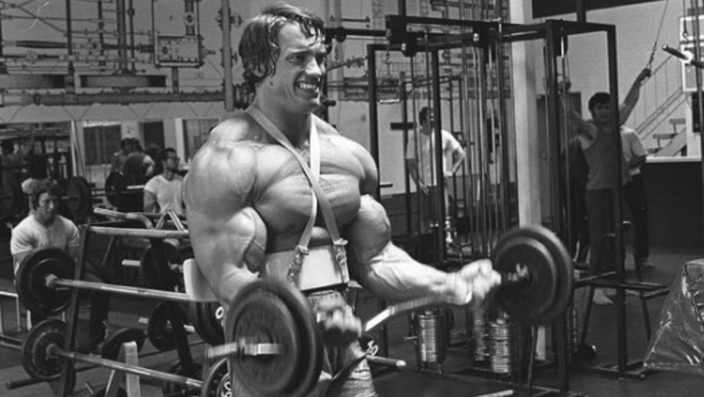 schwarzenegger during his early years as a bodybuilder (via his instagram)