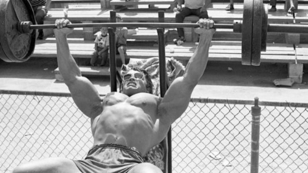 schwarzenegger would workout outside to get a natural tan