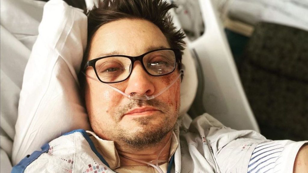 Jeremy Renner after the accident