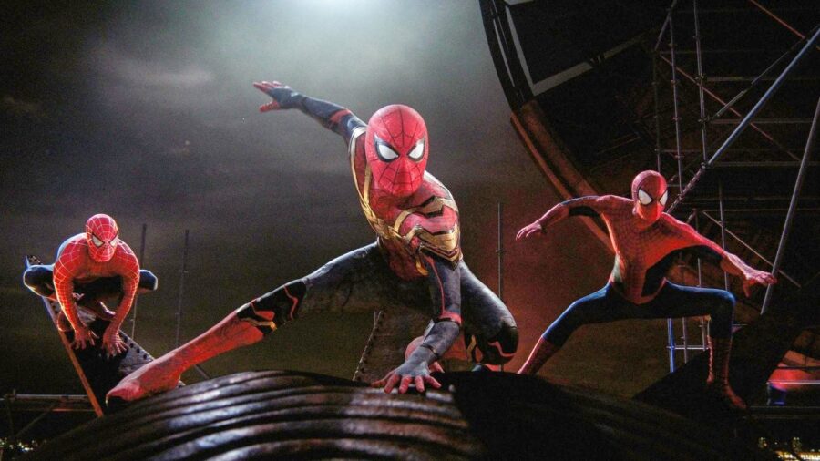 3 Generations of Spider-Man in action in Spider-Man No Way Home