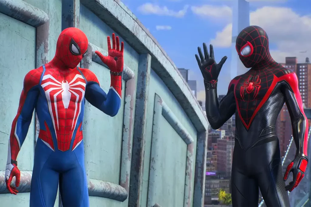 A still from Spider-Man 2 video game