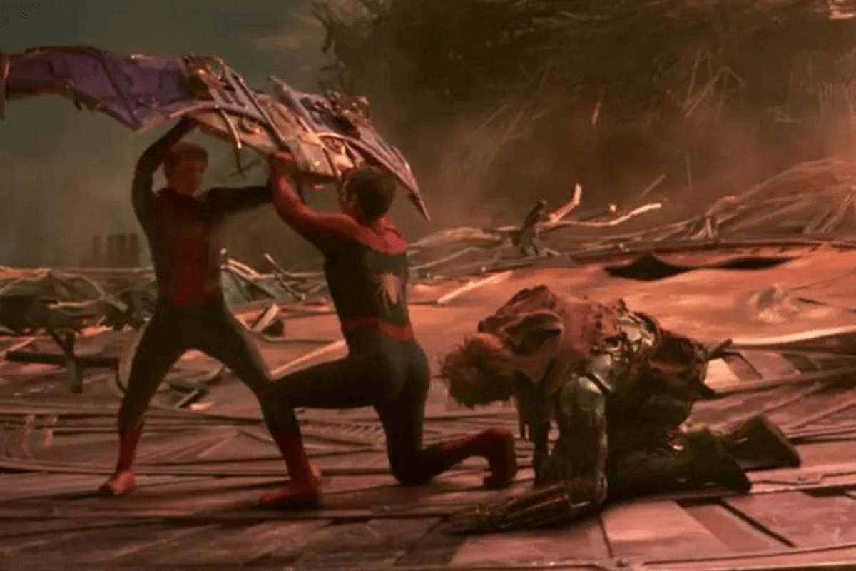 The final battle scene in Spider-Man: No Way Home