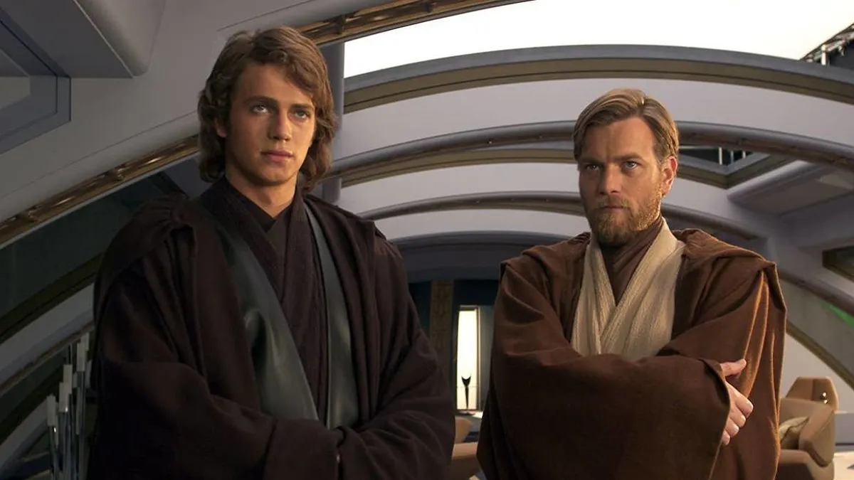 Hayden Christensen and Ewan McGregor in Star Wars prequel trilogy