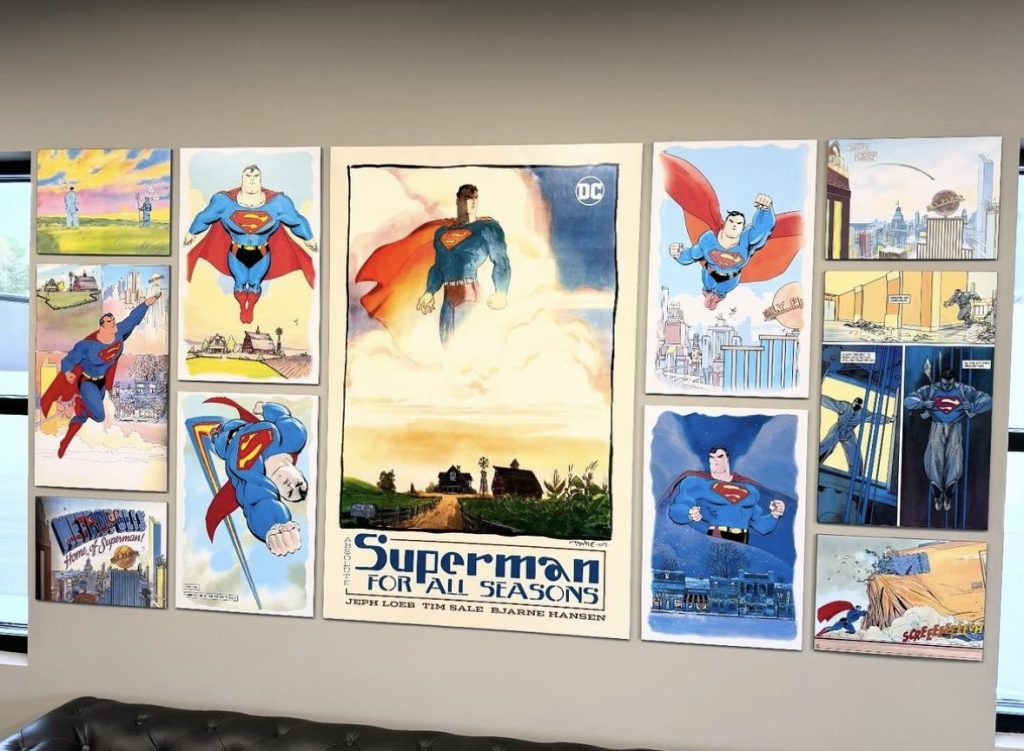 James Gunn shared wall collage from the production office of Superman: Legacy