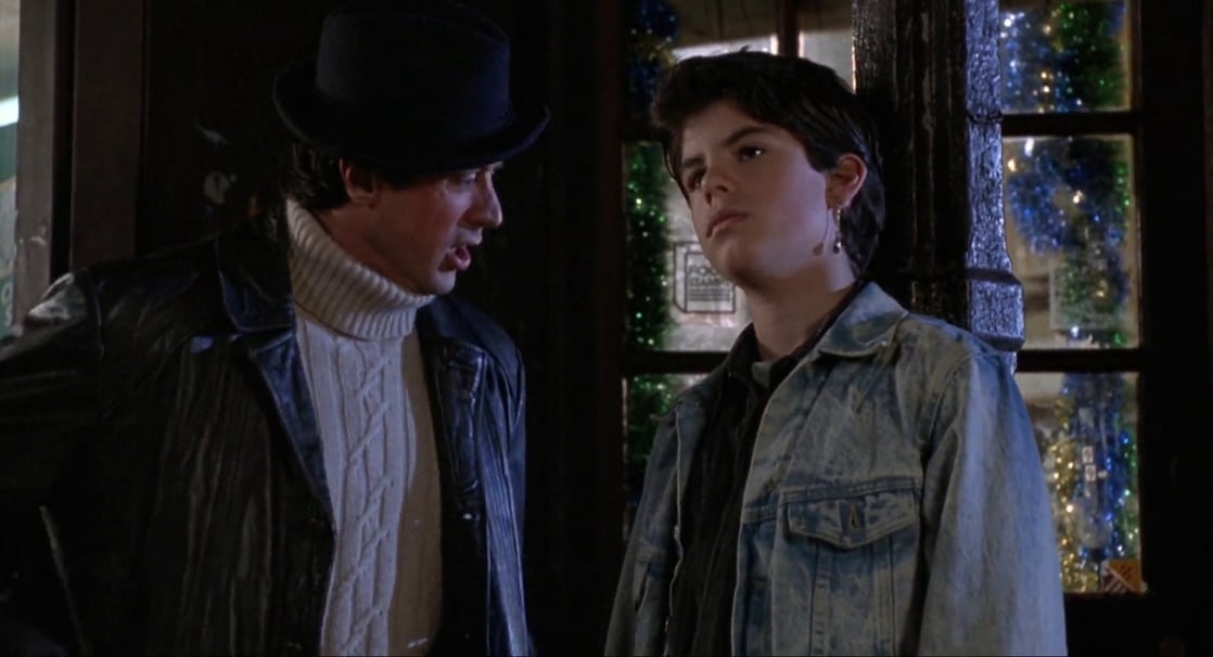 Sylvester Stallone and Sage Stallone in Rocky V