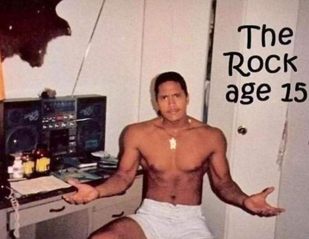 "The Rock at 15" (@therock | Instagram)
