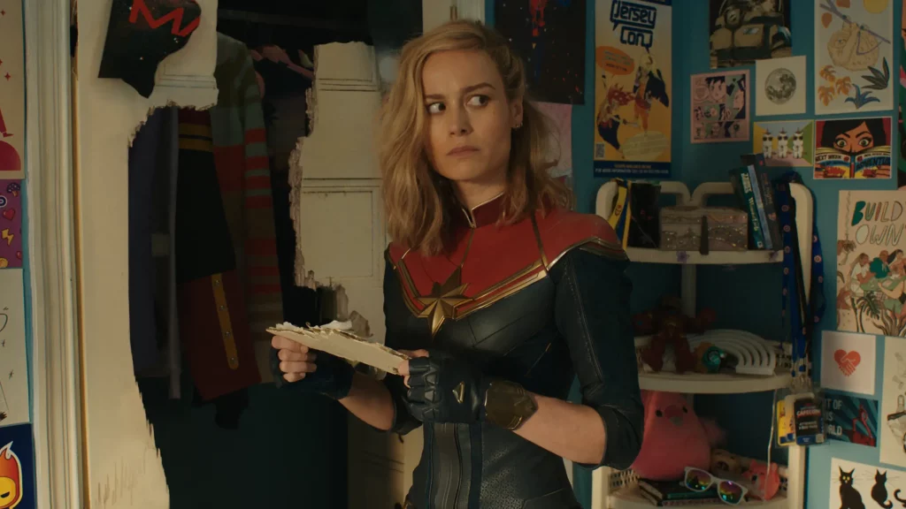 Brie Larson in a still from The Marvels (2023)