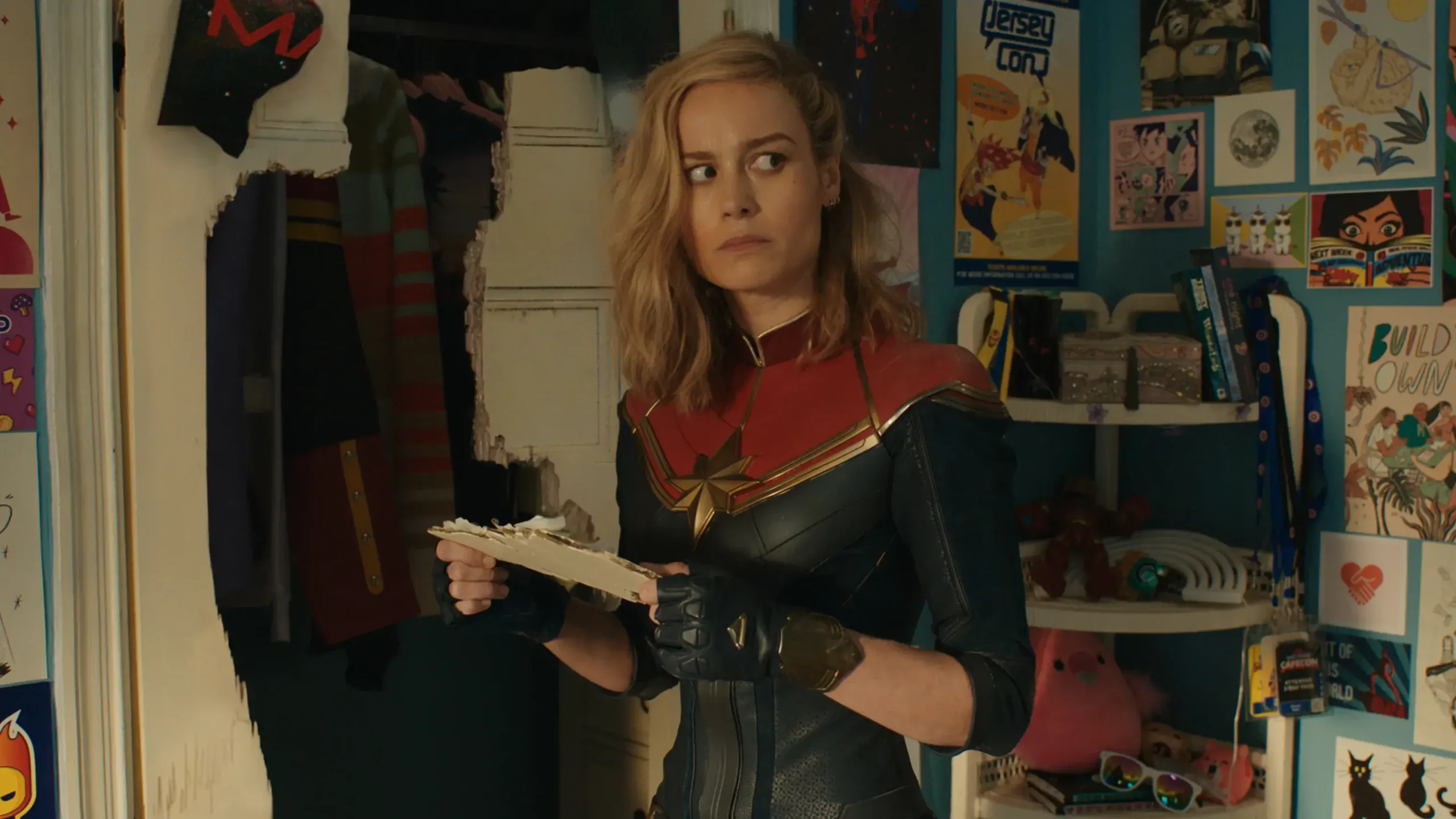 Brie Larson in a still from The Marvels 