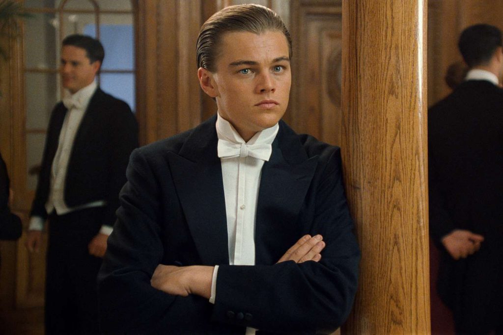 Leonardo DiCaprio in a still from Titanic 