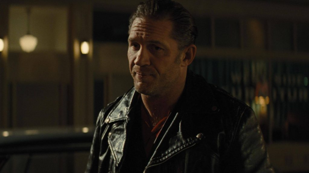 Tom Hardy in a still from The Bikeriders