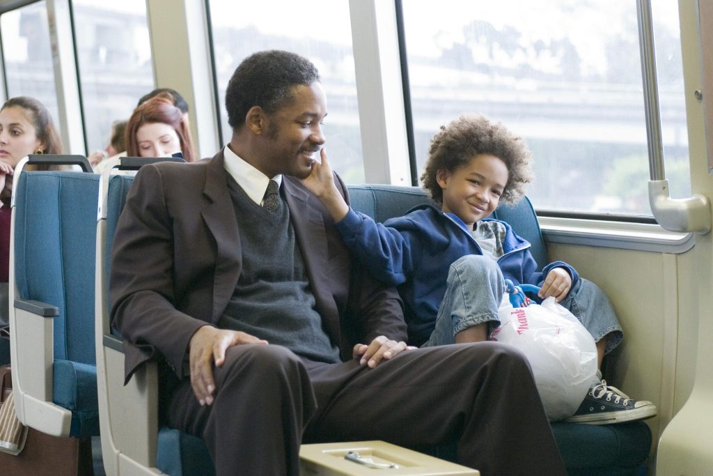 Will and Jaden Smith in a still from In Pursuit of Happyness 