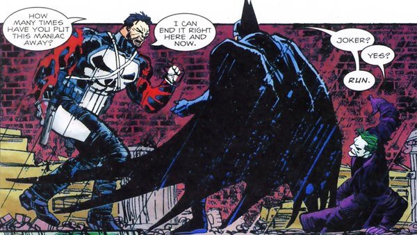 Punisher vs Joker in the comics 