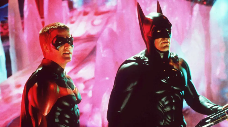 Chris O'Donnell and George Clooney in Batman & Robin
