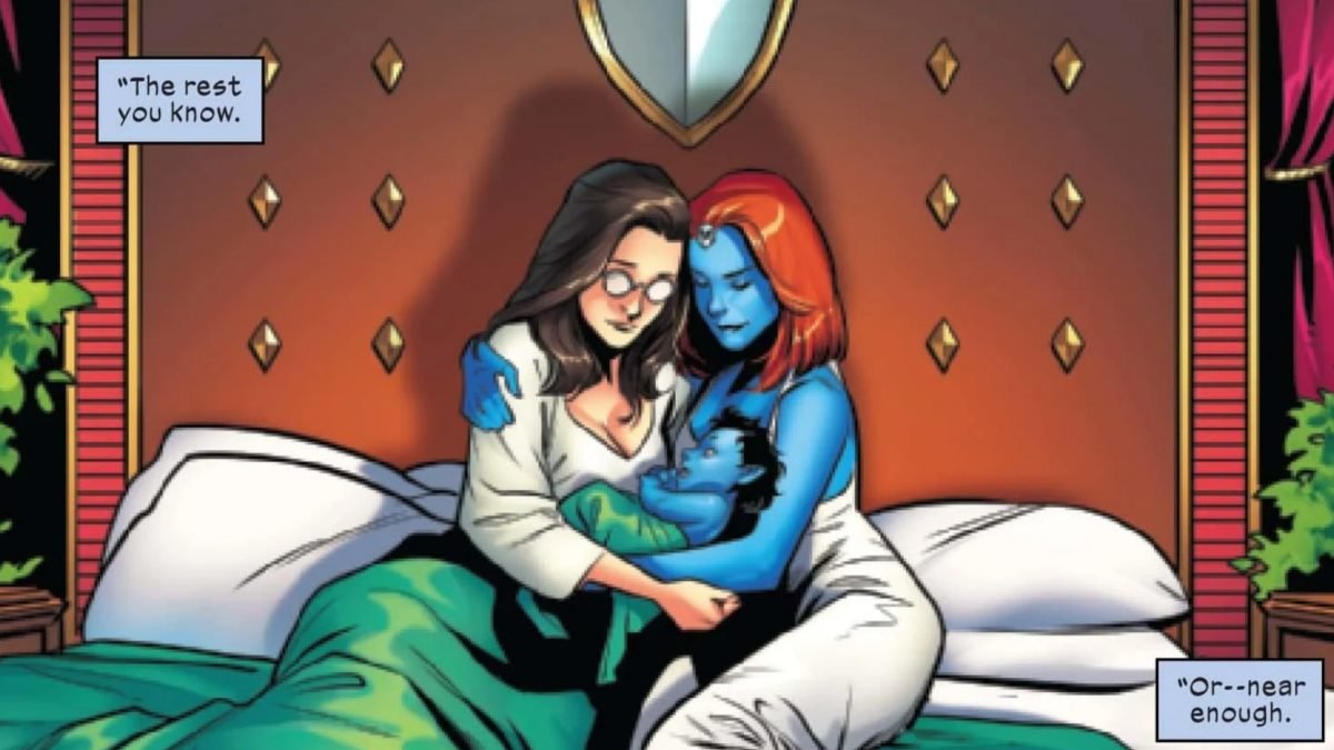 Mystique and Destiny with their son Kurt.