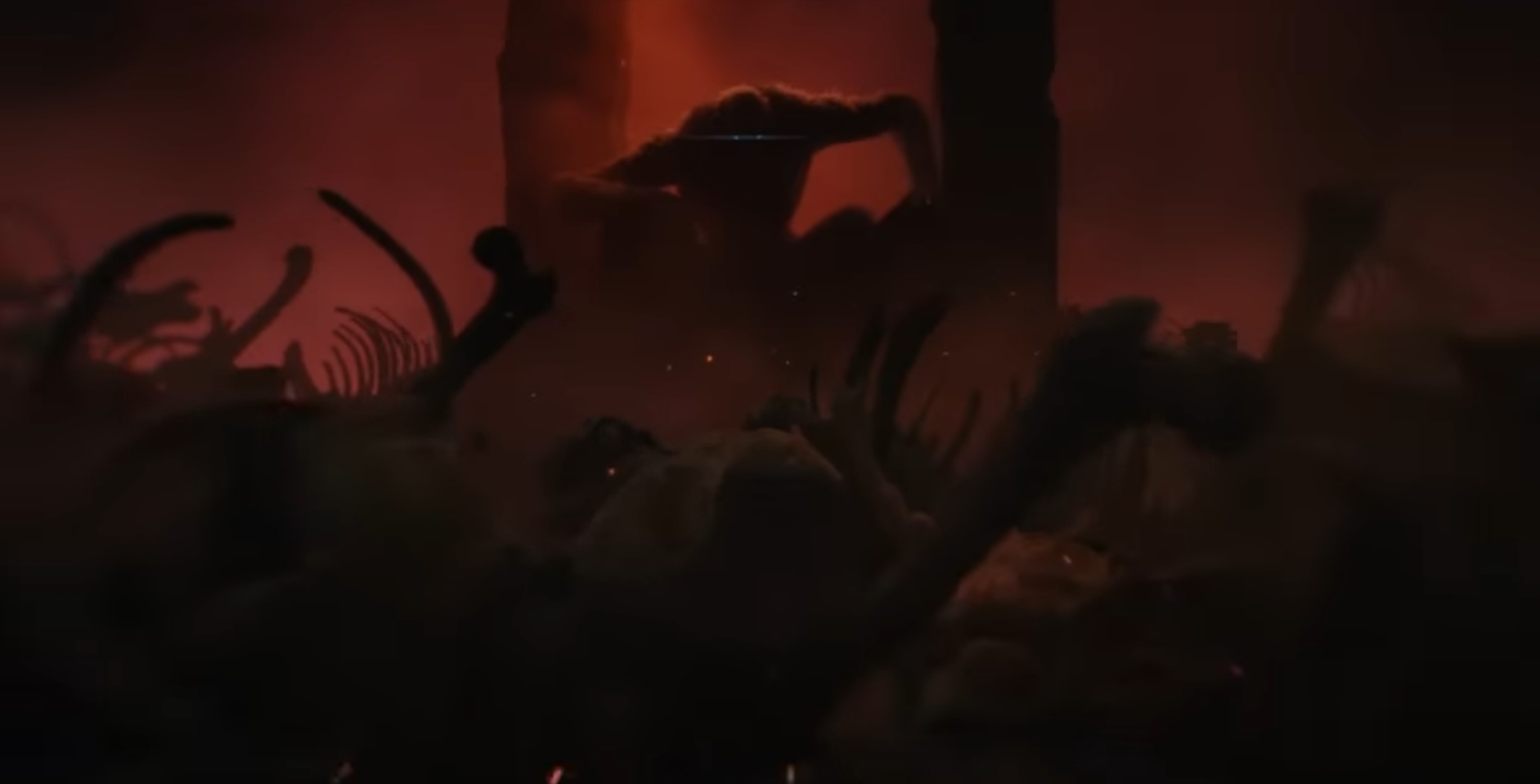 A still from Godzilla x Kong: The New Empire's teaser trailer