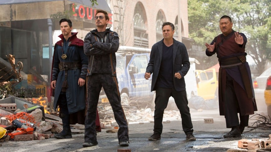 Robert Downey Jr and Mark Ruffalo in Avengers: Infinity War