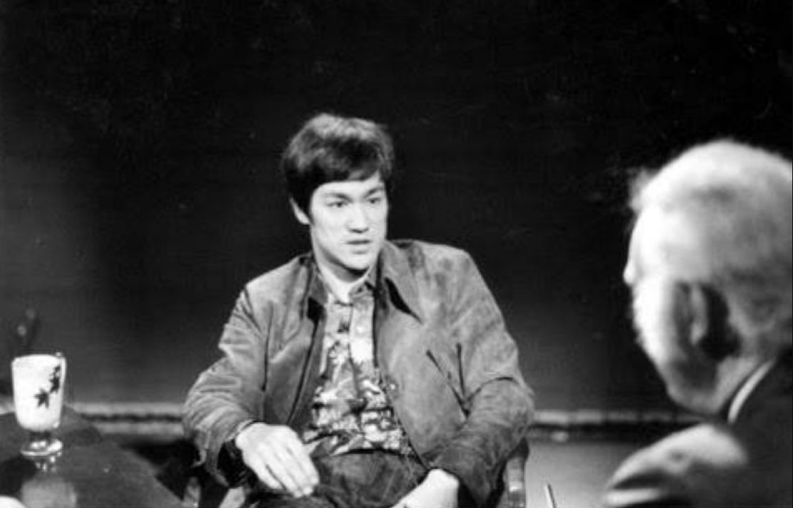 Bruce Lee during an interview with Pierre Berton