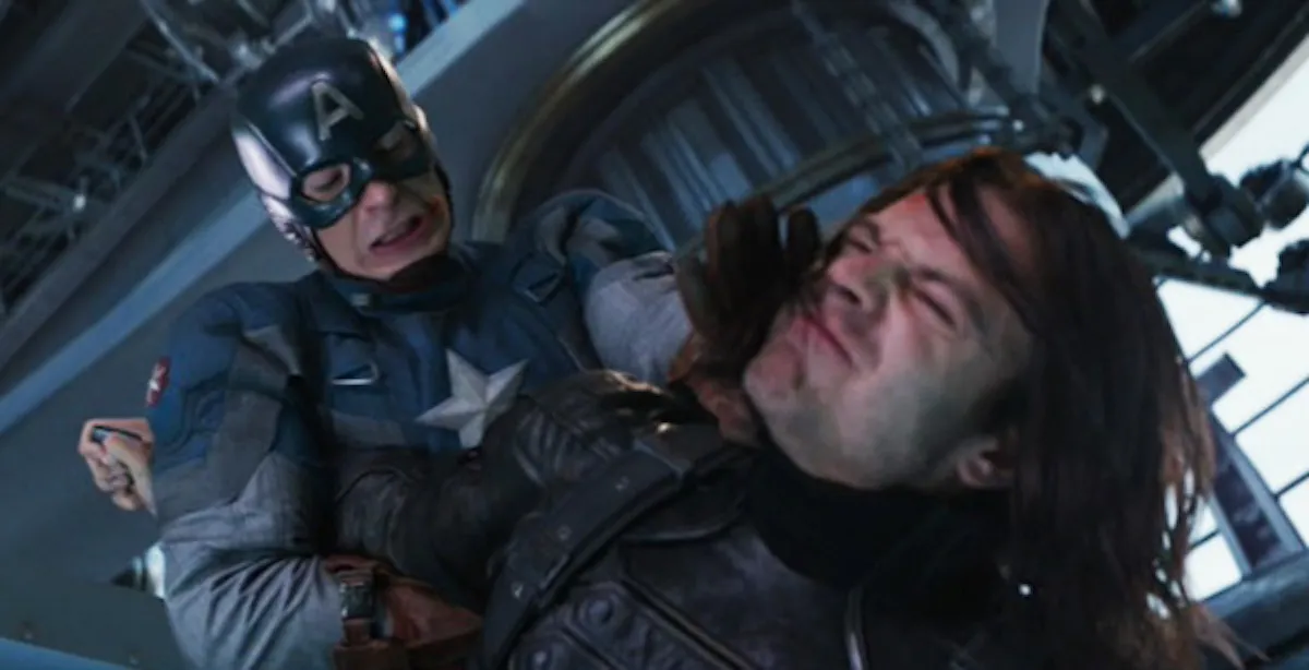 Chris Evans' Captain America fights Sebastian Stan's Winter Soldier
