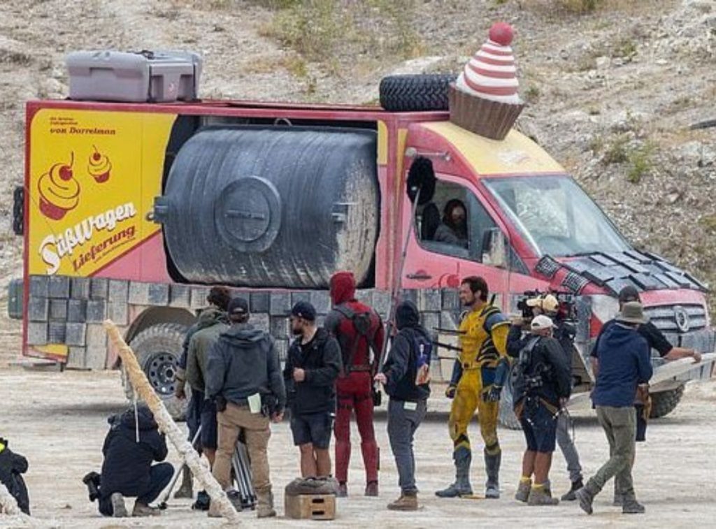 Cupcake car from Moon Knight seen on Deadpool 3 sets (via @CanWeGetToast | X)