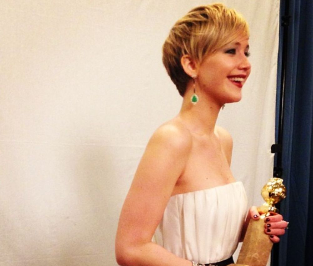 Jennifer Lawrence at The Golden Globes 2014 (@goldenglobes | Instagram)