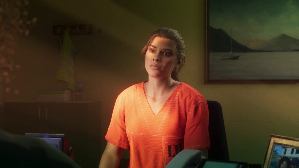 GTA 6 protagonist Lucia in prison uniform.