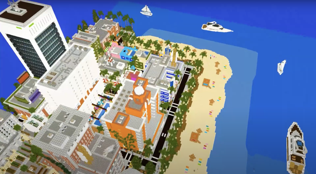 Alex & Steve Animation put a Minecraft spin on the GTA 6 trailer's Vice City.