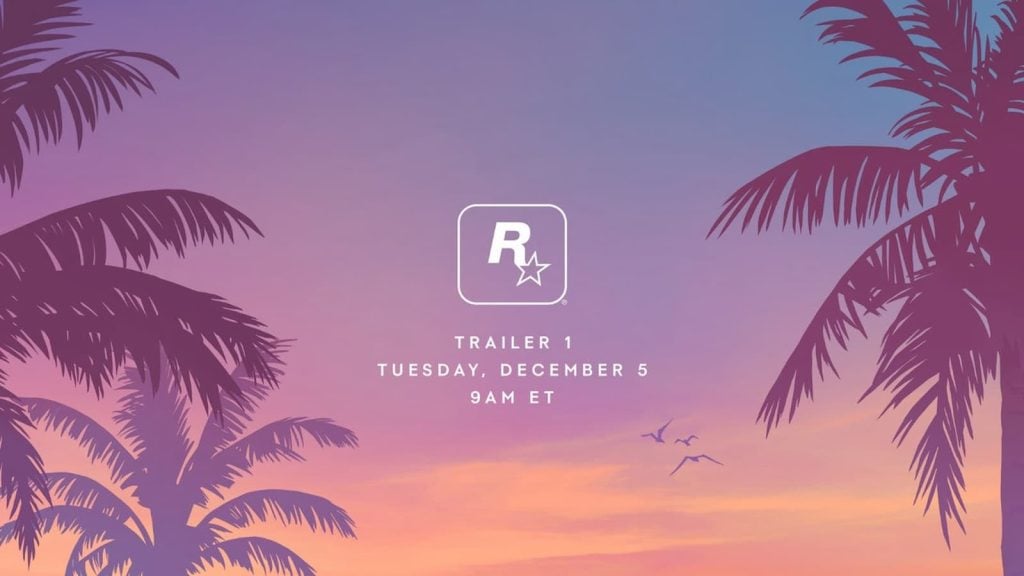 Rockstar Games announced on December 1 that the GTA 6 trailer will be released on December 5.
