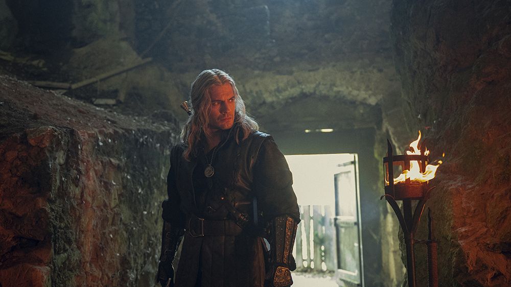 Henry Cavill in a still from The Witcher