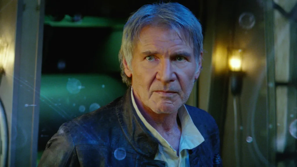 Harrison Ford as Hans Solo in a still from the Star Wars franchise