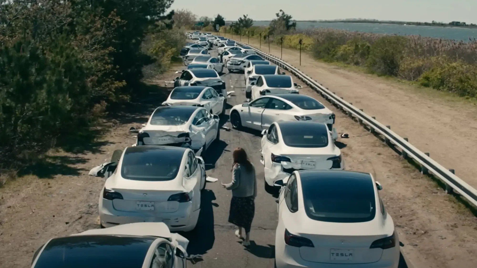 The Tesla scene in Leave the World Behind 