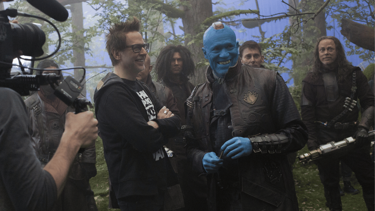 James Gunn on the set of Guardians of the Galaxy