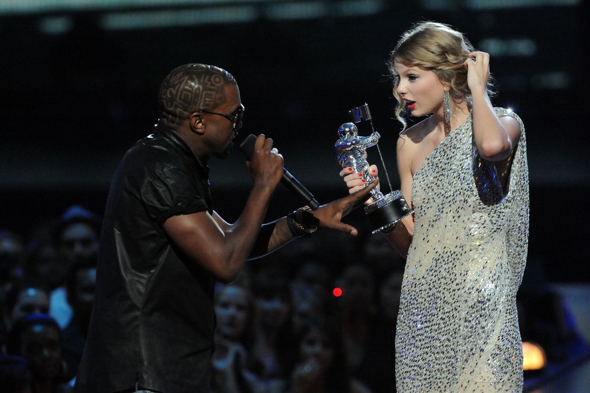 Kanye West and Taylor Swift at the MTV VMAs