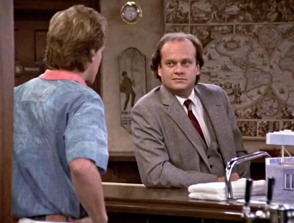 Kelsey Grammer in a still from Cheers!