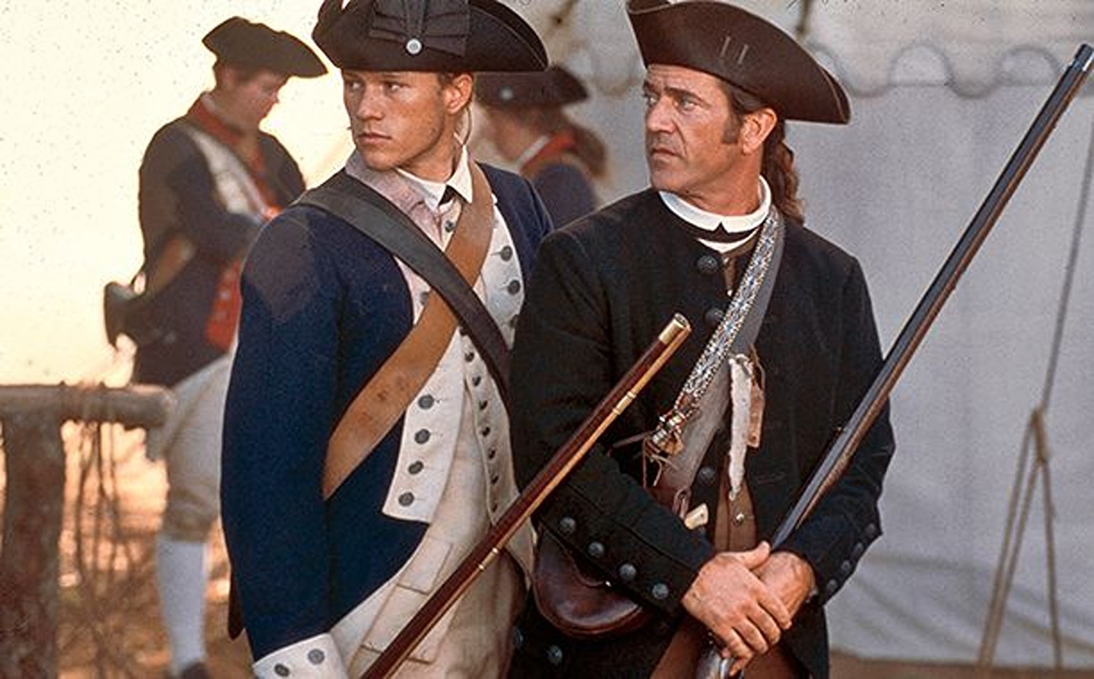 Mel Gibson and Heath Ledger on The Patriot