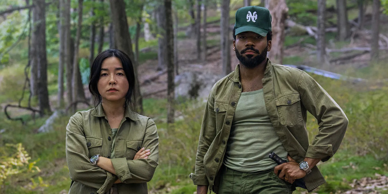 Donald Glover as John Smith and Maya Erskine as Jane Smith in Mr. & Mrs. Smith.