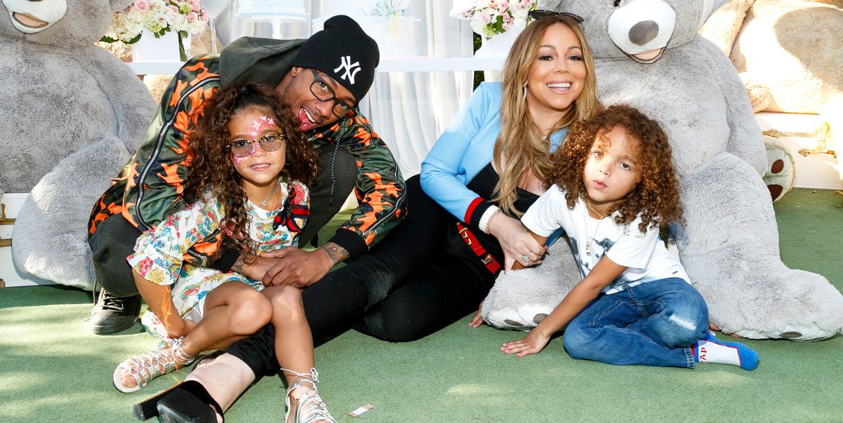 Nick Cannon and Mariah Carey with their twin kids