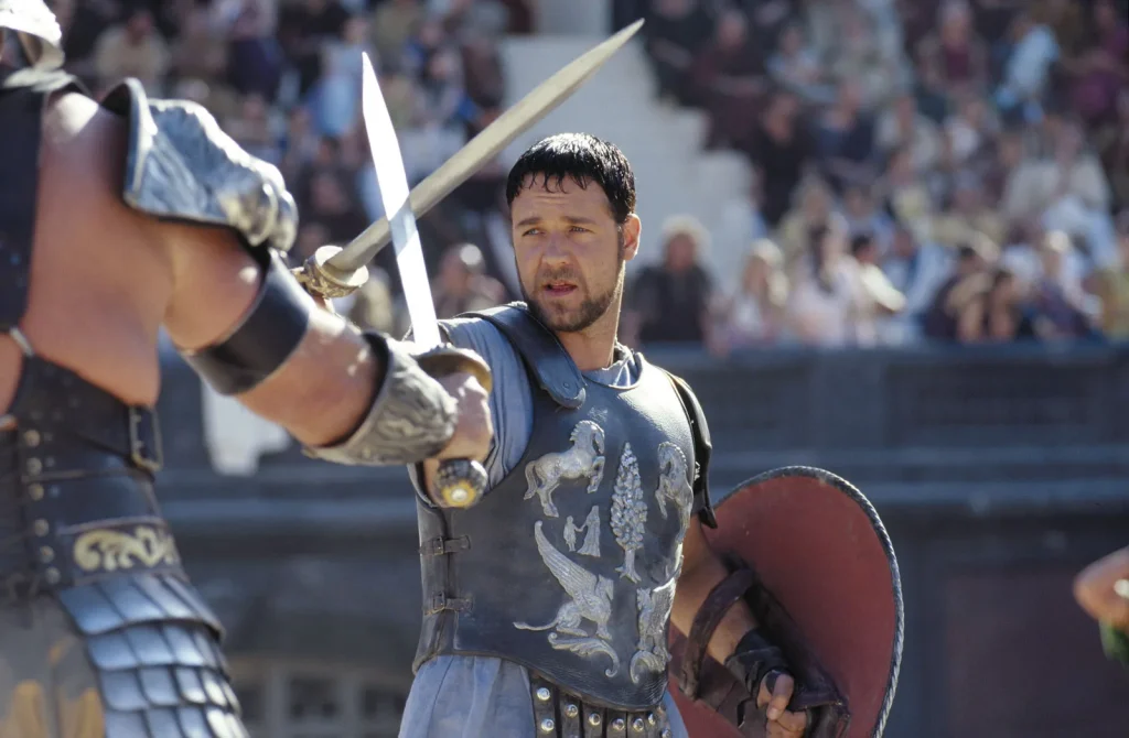 Russell Crowe in a still from Gladiator 