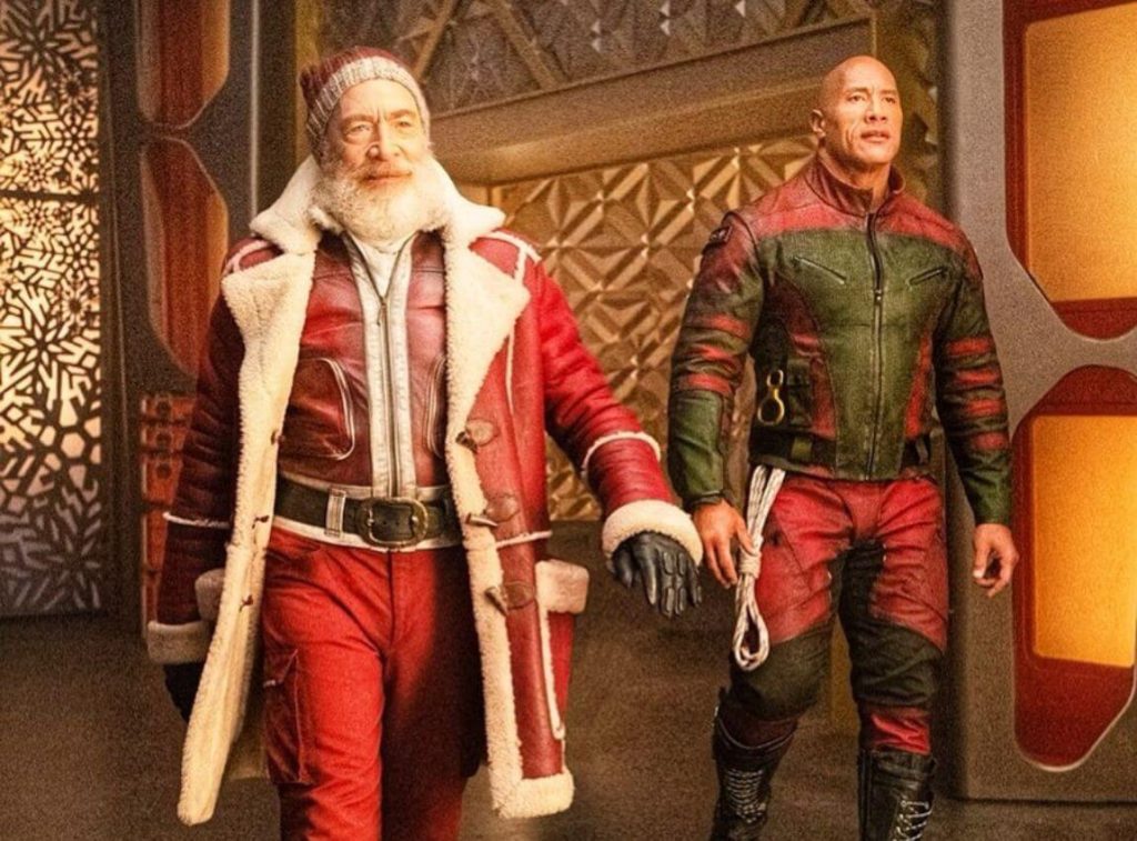 J.K. Simmons and Dwayne Johnson in Red One