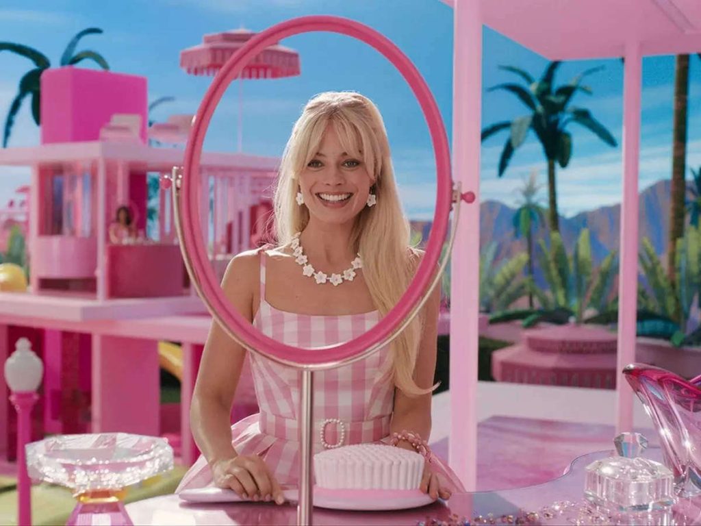 Margot Robbie in a still from Barbie (2023)